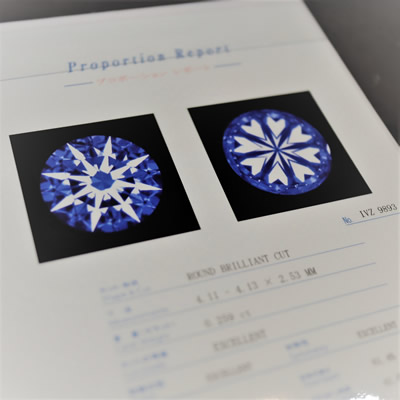 ダイヤモンドの鑑定書